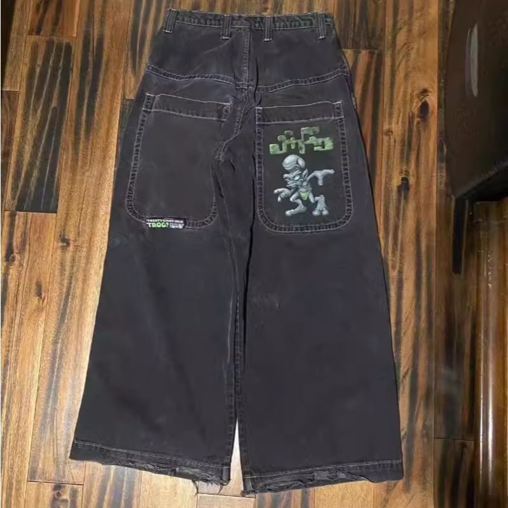 JNCO Hip Hop Embroidery loose straight leg jeans